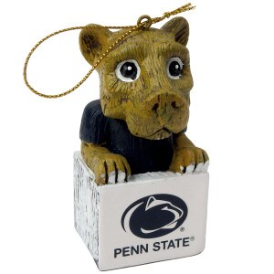 ornament Nittany Lion Mascot in box with Athletic Logo and Penn State on front